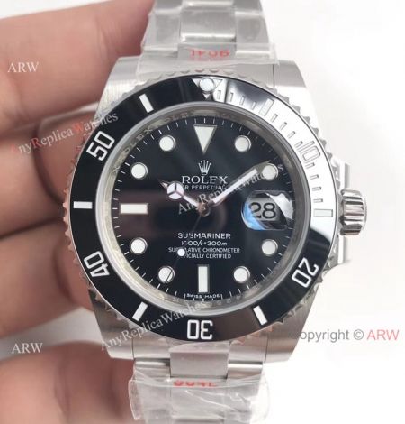 Noob V8 316L Rolex Submariner Black Face Swiss 3135 Watch 40mm